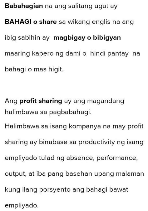 Ano Ang Ibig Sabihin Ng Di Babahaginan Brainly Ph