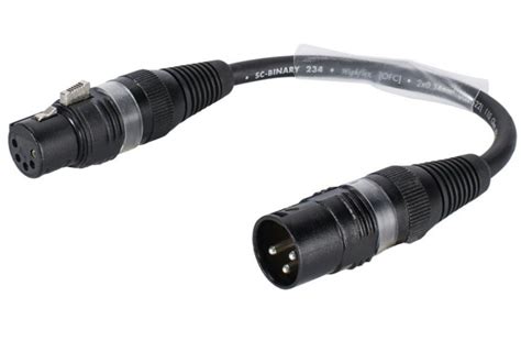 Sommer Adaptercable 3pin XLR M 5pin XLR F Bk Cablu Adaptor