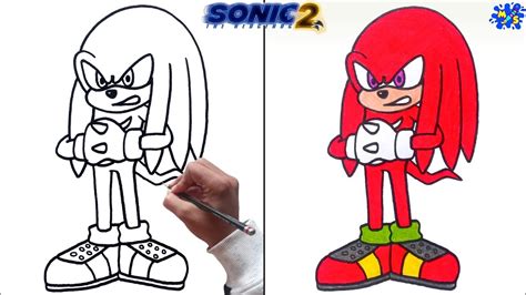 How To Draw Knuckles From Sonic 2