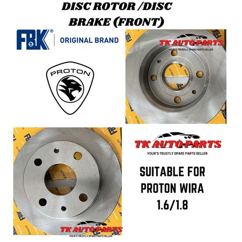 Disc Rotor Disc Brake Front Proton Wira Pc Shopee Malaysia