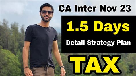 TAX 1 5 Days Plan CA Inter Nov 23 TAX Important Questions Topics