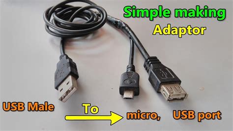 Usb Data Cable Convert To Otg And Miro Usb Adaptor Making Youtube