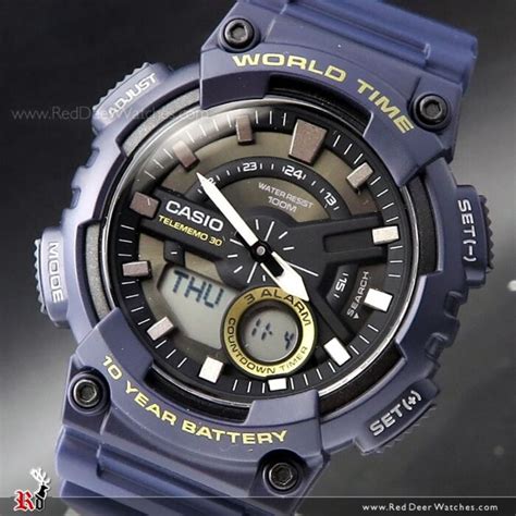 Buy Casio Analog Digital Telememo World Time Sport Watch Aeq 110w 2a Aeq110w Buy Watches