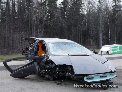 Lamborghini Murcielago Crashed Car Crash Lamborghini Murcielago