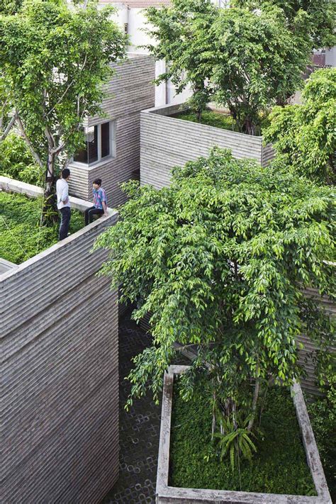 Trees Grow On Rooftops Of Vietnam House By Vo Trong Nghia Architects Freeyork