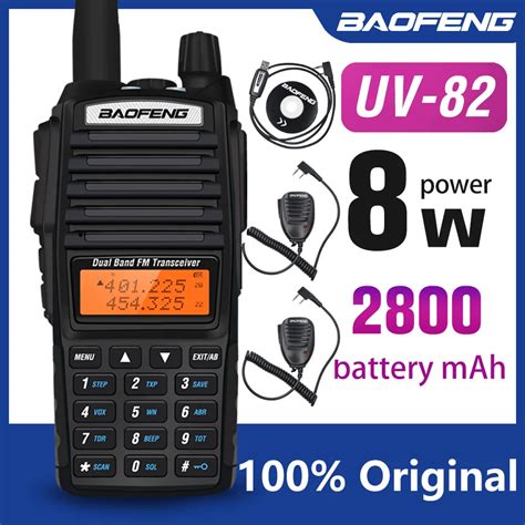 Walkie Talkie Poderoso De Longa Distância Baofeng Uv82 5w 8w Vhf Uhf