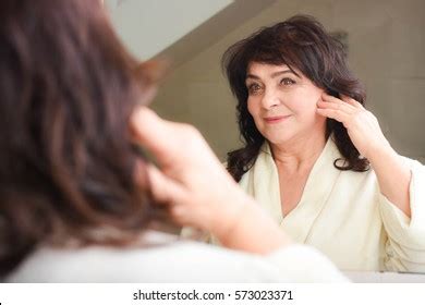 Mature Woman Bathroom Stock Photo Shutterstock