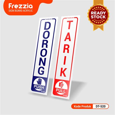 Jual Signboard Akrilik Frezzia Dorong Tarik Shopee Indonesia