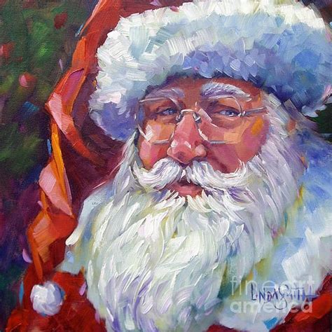 Colorful Santa Santa Paintings Christmas Paintings Christmas Scenes