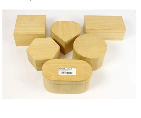 Wood Craft Boxes Set Of 6 Large Plain Boxes Decorative Yourself Wish