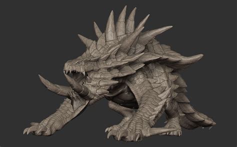 Akantor From Monster Hunter Zbrush Highpoly 3d Model Cgtrader