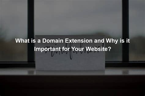 What Is A Domain Extension And Why Is It Important For Your Website