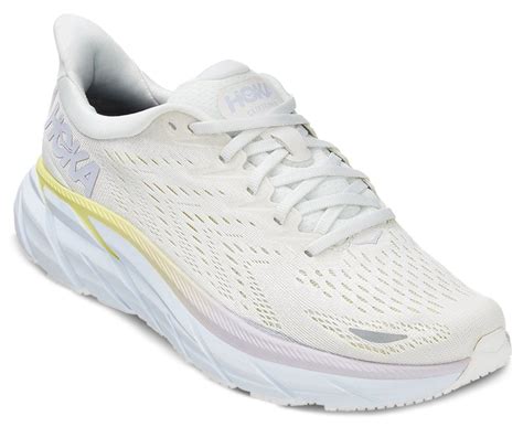 Hoka One One Women S Clifton 8 Training Shoes Blanc De Blanc Bright