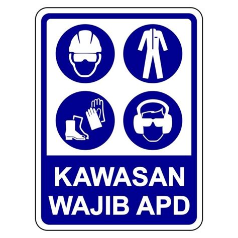 Jual Sign Stiker Kawasan Wajib Apd Sticker Wajib Apd K Safety