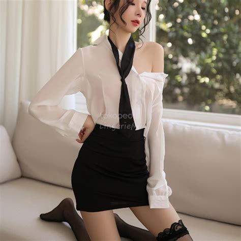 Jual Lingerie Cosplay Costume Kemeja Office Lady Kostum Sekretaris Jakarta Barat LingerieMu