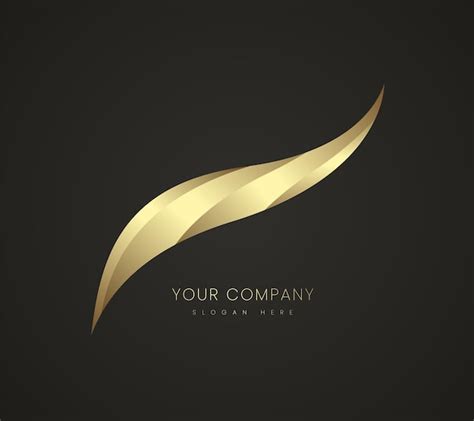 Premium Vector | Smooth premium logo design on dark background golden ...