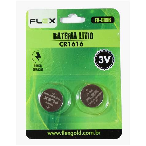 Bateria L Tio V Cr Cartela Unidades Fx Cr Flex No Shoptime