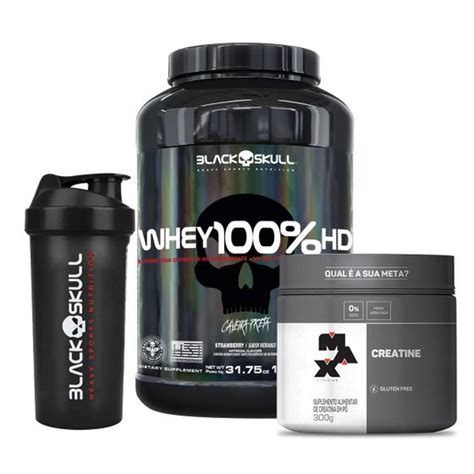 Combo Whey 100 Hd 3w 900g Creatina Max 300g Max Titanium