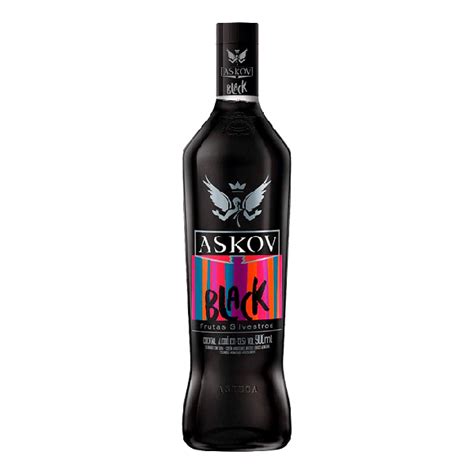 Vodka Askov Black 900Ml Tateno Supermercado