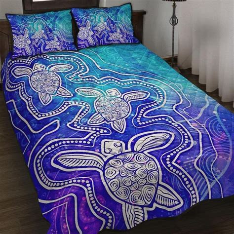 Aio Pride Aboriginal Quilt Bed Set Sea Turtle With Indigenous