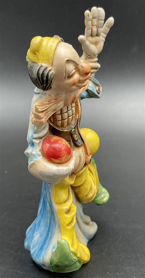 Vintage Norleans Juggling Clown Fontanini Magician W Balls Made In