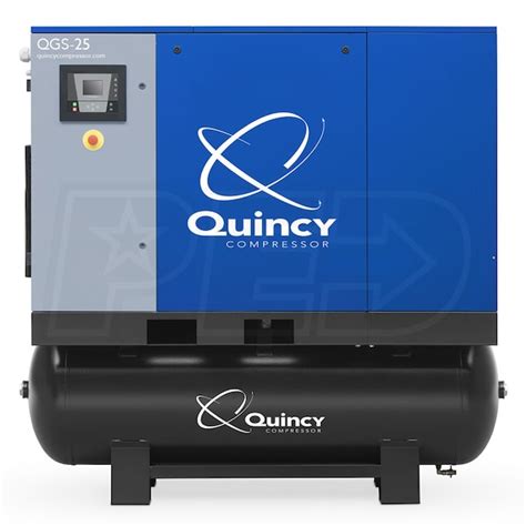 Quincy 4152016774 Qgs 25 Hp 120 Gallon Rotary Screw Compressor W Dryer