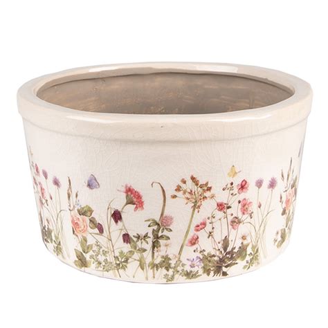 Ce M Pot De Fleurs X Cm Rose Beige C Ramique Fleurs Pot De