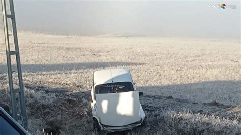 Elazığ da buzlanma kazaya neden oldu