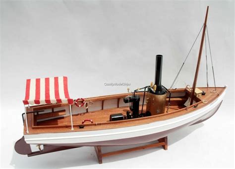 African Queen Historic Steamboat Handmade Wooden Model Boat Quality