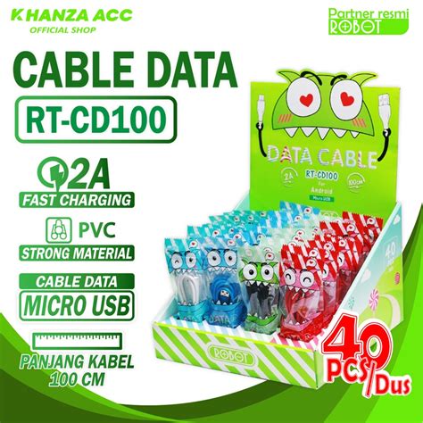 Jual Khanzaacc Kabel Data Robot Rt Cd Micro Usb Cable Colorful