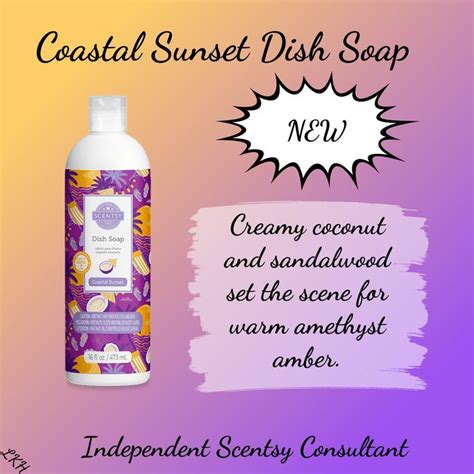 Coastal Sunset Dish Soap Scentsy Scentsy Fragrance Fragrance Wax