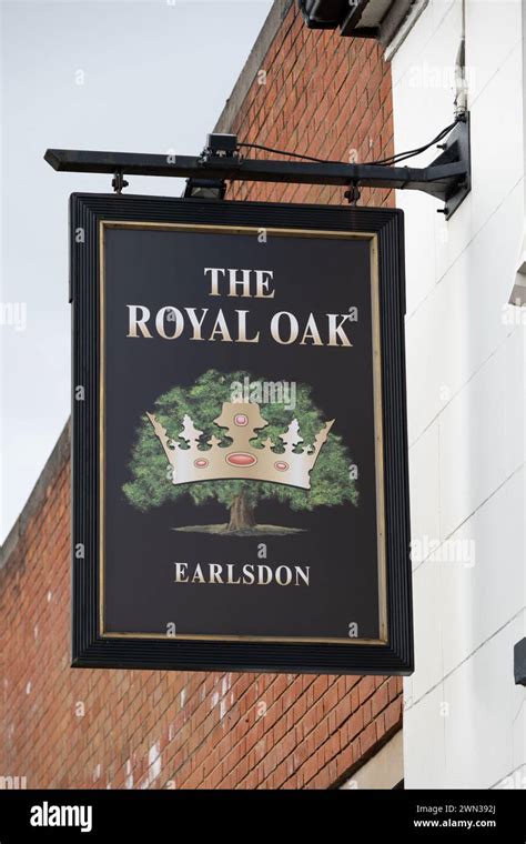 The Royal Oak Pub Sign Earlsdon Coventry West Midlands England Uk