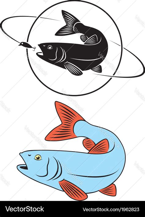 Fische Lizenzfreies Vektorbild Vectorstock