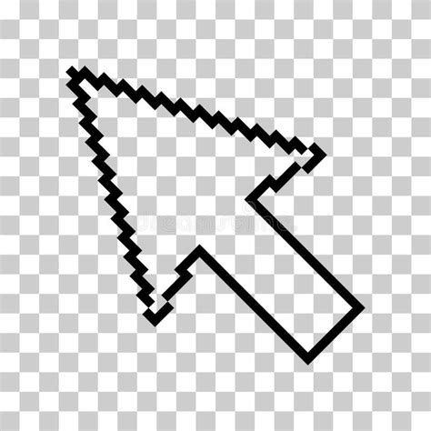 Arrow Pixel Cursor And Pixel Mouse Hand Cursor Icon Vector Illustration