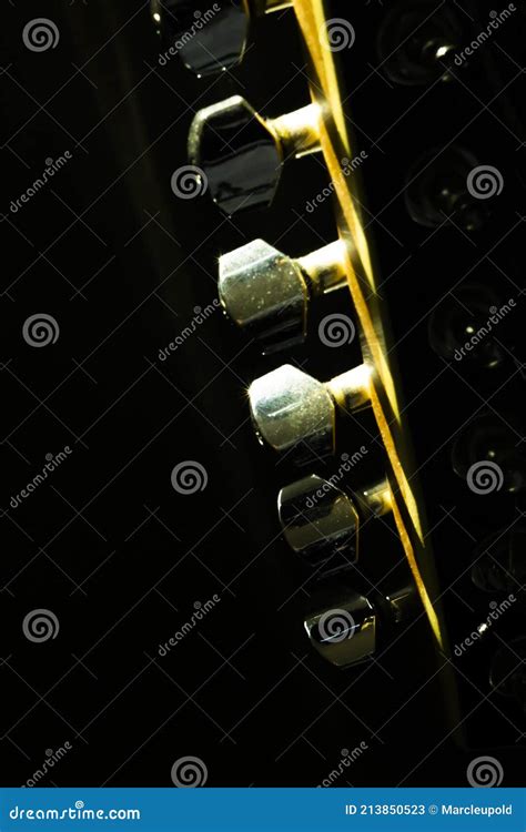 Electric Guitar Head and Tuning Keys Stock Image - Image of band, keys ...