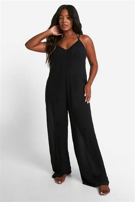 Plus Size Jumpsuits Plus Size Playsuits Boohoo Uk