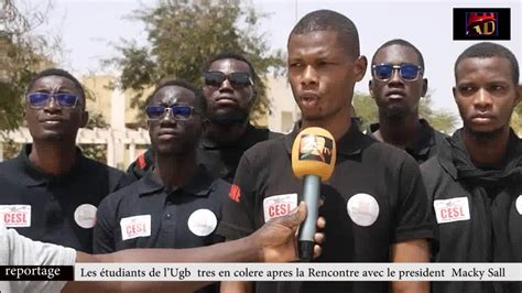 Les étudiants de lUgb tres en colere apres la Rencontre avec le