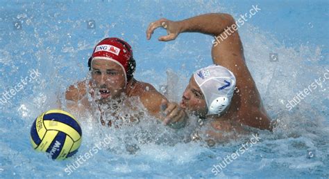 hungarian goalkeeper zoltan szecsi  battles editorial stock photo