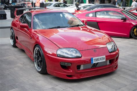 Toyota Supra A80 Fourth Generation Red Color Tuned In Jdm Style