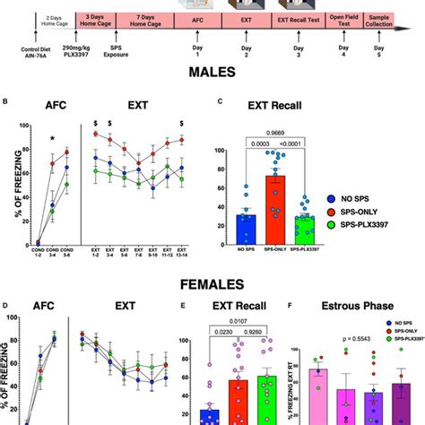 Plx3397 Prevents Sps Induced Impaired Fear Extinction In Male But Not Download Scientific