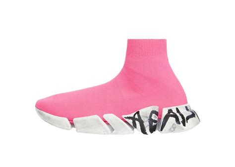 Balenciaga Speed Graffiti Recycled Knit Fluo Pink W