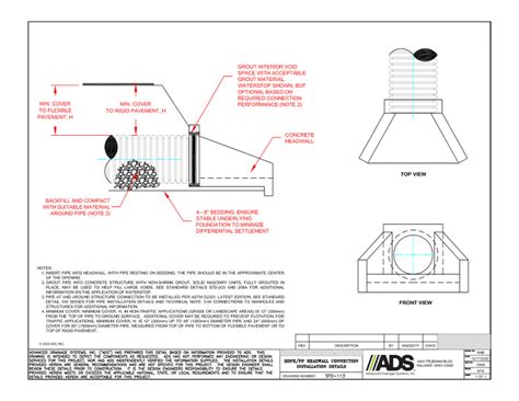 Documents 113 Hdpe And Pp Connection To Concrete Headwall Detail