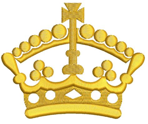 Crown Machine Embroidery Design Etsy