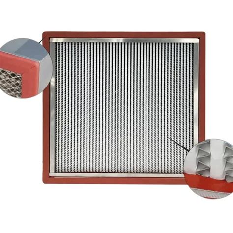 Celsius Degree High Temperature Air Filter Galvanized Steel Frame