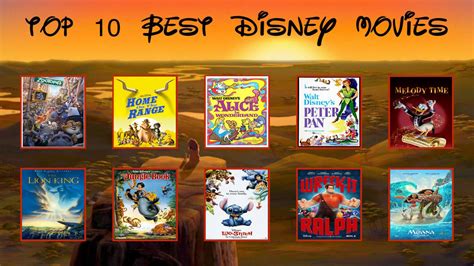 Top 10 Best Disney Movies By Disneycow82 On Deviantart