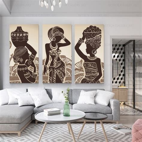 African Wall Art African Canvas Print Woman Wall Art Ethnic Etsy