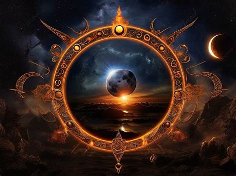 Mystical Scene Of A Solar Eclipse Background Solar Eclipse Mystical