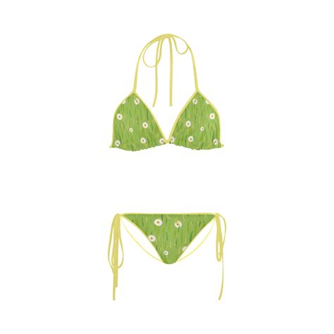 Meadow Daisies Custom Bikini Swimsuit ID D