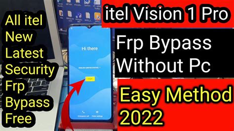 Itel Vision 1 Pro L6502 Frp Bypass Google Account Unlock Without Pc