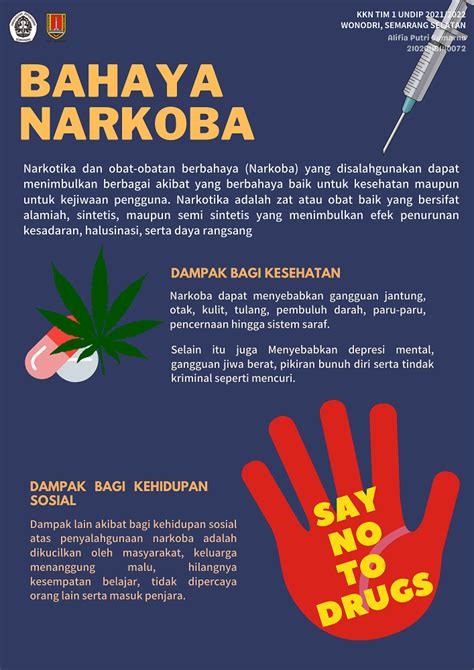 Poster Bahaya Narkoba - Say No To Drugs - Poster Anti Narkoba